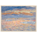 Tableau Coucher de soleil sur la mer — Pierre-Auguste Renoir, tirage cadre bois | INKONAL