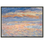Tableau Coucher de soleil sur la mer — Pierre-Auguste Renoir, tirage cadre noir | INKONAL