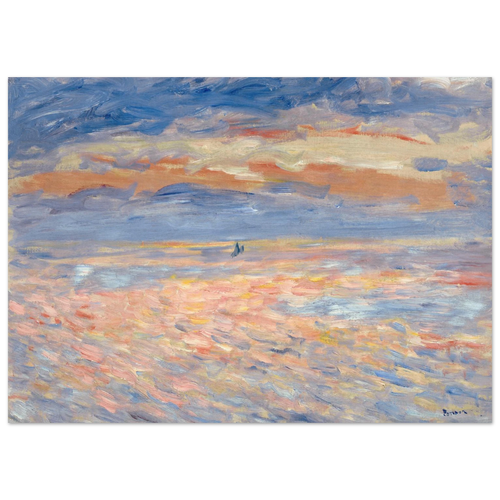 Tableau Coucher de soleil sur la mer — Pierre-Auguste Renoir, tirage sans cadre | INKONAL