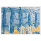 Tableau La Promenade (Paysage aux cyprès) — Henri-Edmond Cross, tirage cadre blanc | INKONAL