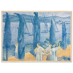 Tableau La Promenade (Paysage aux cyprès) — Henri-Edmond Cross, tirage cadre bois | INKONAL