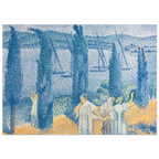 Tableau La Promenade (Paysage aux cyprès) — Henri-Edmond Cross, tirage sans cadre | INKONAL