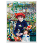 Tableau Deux sœurs (Sur la terrasse) — Pierre-Auguste Renoir, tirage cadre blanc | INKONAL