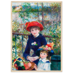 Tableau Deux sœurs (Sur la terrasse) — Pierre-Auguste Renoir, tirage cadre bois | INKONAL