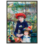 Tableau Deux sœurs (Sur la terrasse) — Pierre-Auguste Renoir, tirage cadre noir | INKONAL