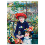 Tableau Deux sœurs (Sur la terrasse) — Pierre-Auguste Renoir, tirage sans cadre | INKONAL