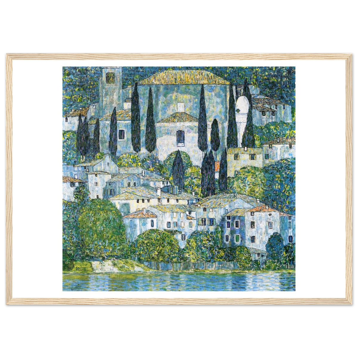 Tableau Église de Cassone — Gustav Klimt, tirage encadré cadre bois | INKONAL