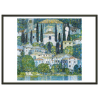 Tableau Église de Cassone — Gustav Klimt, tirage encadré cadre noir | INKONAL