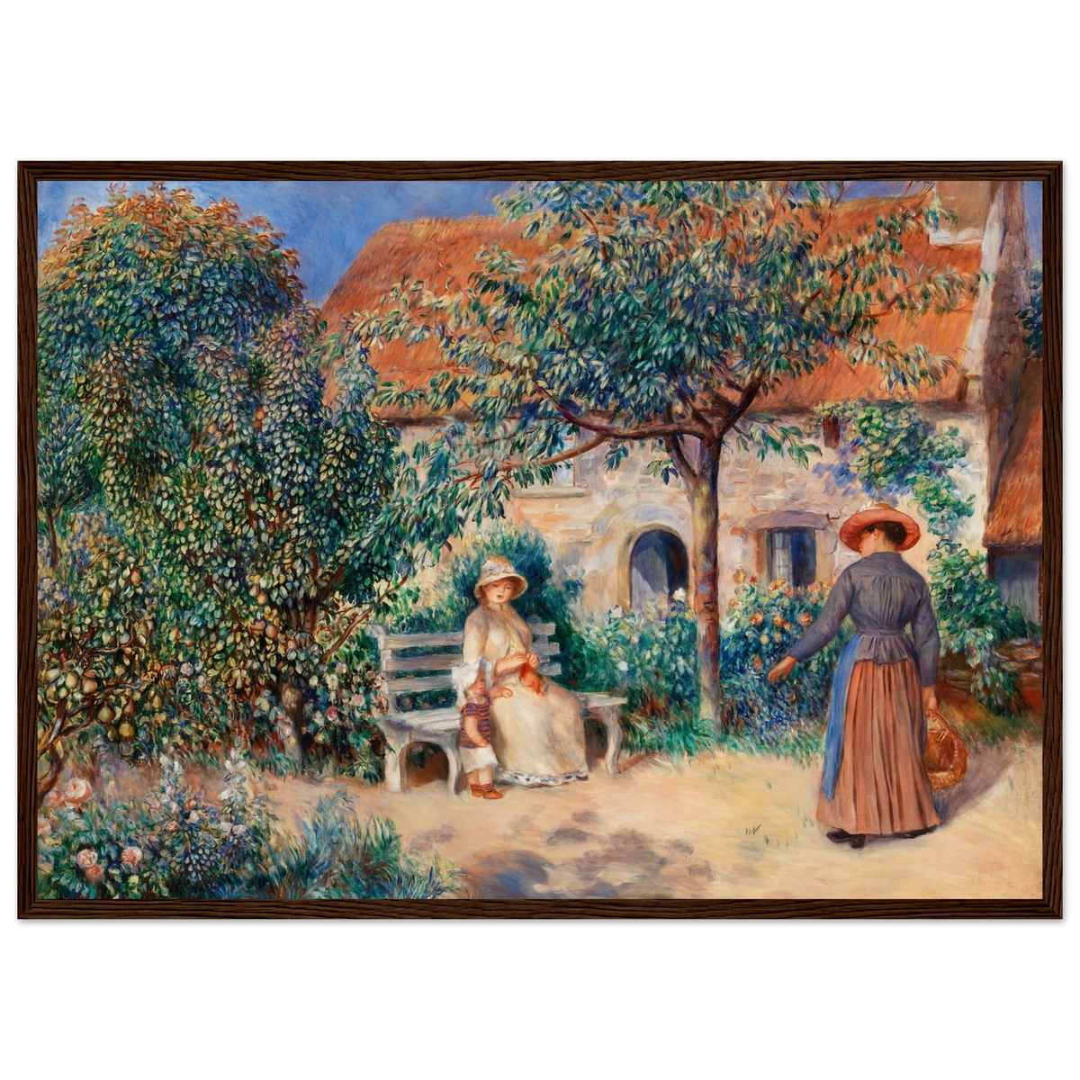 Tableau En Bretagne — Pierre-Auguste Renoir, tirage cadre bois foncé | INKONAL