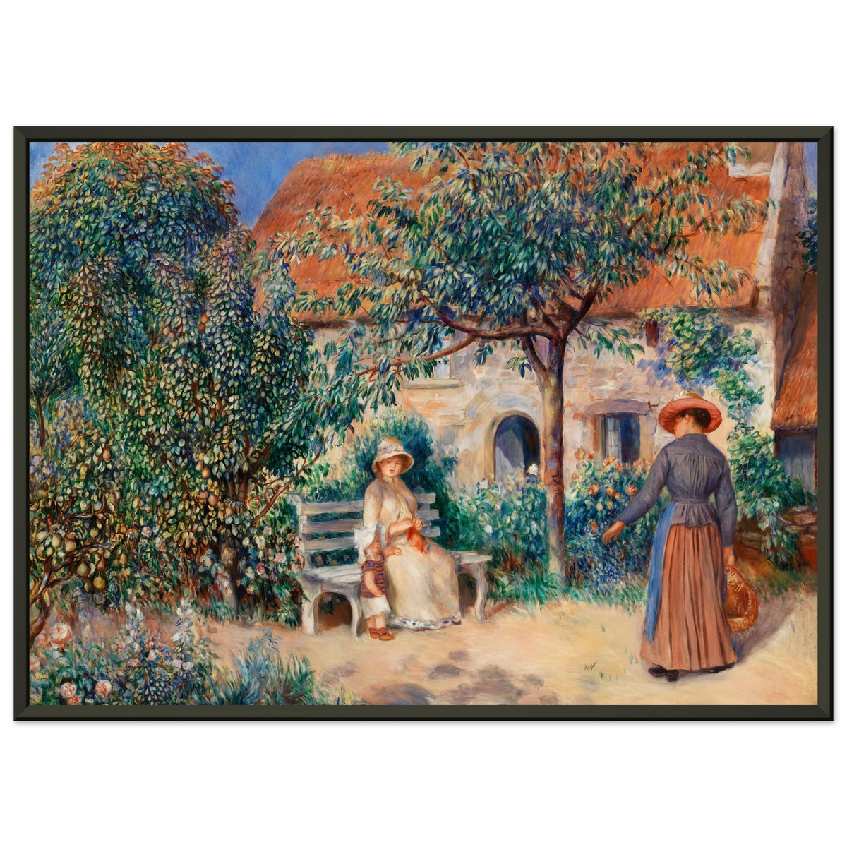 Tableau En Bretagne — Pierre-Auguste Renoir, tirage cadre noir | INKONAL