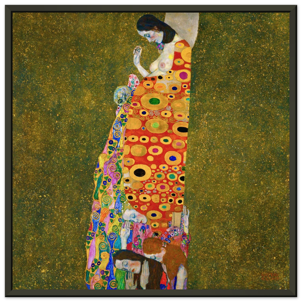 Tableau L'Espoir II — Gustav Klimt, tirage cadre noir | INKONAL