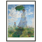 Tableau Femme à l'ombrelle, Madame Monet et son fils — Claude Monet, tirage cadre noir | INKONAL