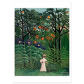 Tableau Femme se promenant dans une forêt exotique — Henri Rousseau, tirage sans cadre | INKONAL