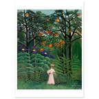 Tableau Femme se promenant dans une forêt exotique — Henri Rousseau, tirage sans cadre | INKONAL
