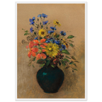 Tableau Fleurs des champs — Odilon Redon, tirage encadré cadre blanc | INKONAL
