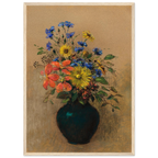 Tableau Fleurs des champs — Odilon Redon, tirage encadré cadre bois | INKONAL
