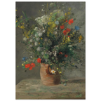 Tableau Fleurs mêlées dans un pot de terre cuite — Pierre-Auguste Renoir, tirage sans cadre | INKONAL