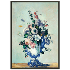 Tableau Fleurs dans un vase rococo — Paul Cézanne, tirage cadre noir | INKONAL