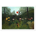 Tableau Forêt vierge au soleil couchant — Henri Rousseau, tirage sans cadre | INKONAL