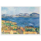 Tableau Le Golfe de Marseille vu de L'Estaque — Paul Cézanne, tirage cadre blanc | INKONAL