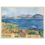 Tableau Le Golfe de Marseille vu de L'Estaque — Paul Cézanne, tirage cadre bois | INKONAL