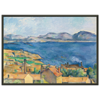 Tableau Le Golfe de Marseille vu de L'Estaque — Paul Cézanne, tirage cadre noir | INKONAL