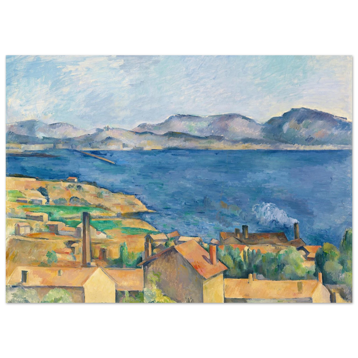 Tableau Le Golfe de Marseille vu de L'Estaque — Paul Cézanne, tirage sans cadre | INKONAL