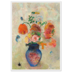 Tableau Grand vase de fleurs — Odilon Redon, tirage encadré cadre blanc | INKONAL