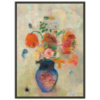 Tableau Grand vase de fleurs — Odilon Redon, tirage encadré cadre noir | INKONAL