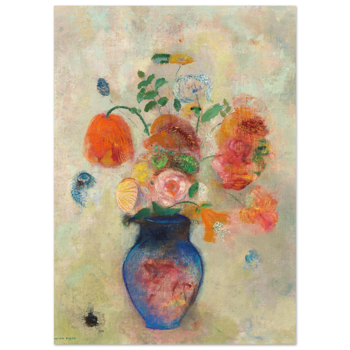 Tableau Grand vase de fleurs — Odilon Redon, tirage sans cadre | INKONAL