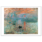 Tableau Impression, soleil levant — Claude Monet, tirage cadre blanc | INKONAL