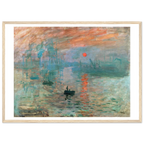 Tableau Impression, soleil levant — Claude Monet, tirage cadre bois | INKONAL