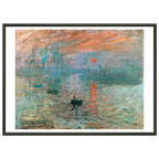 Tableau Impression, soleil levant — Claude Monet, tirage cadre noir | INKONAL