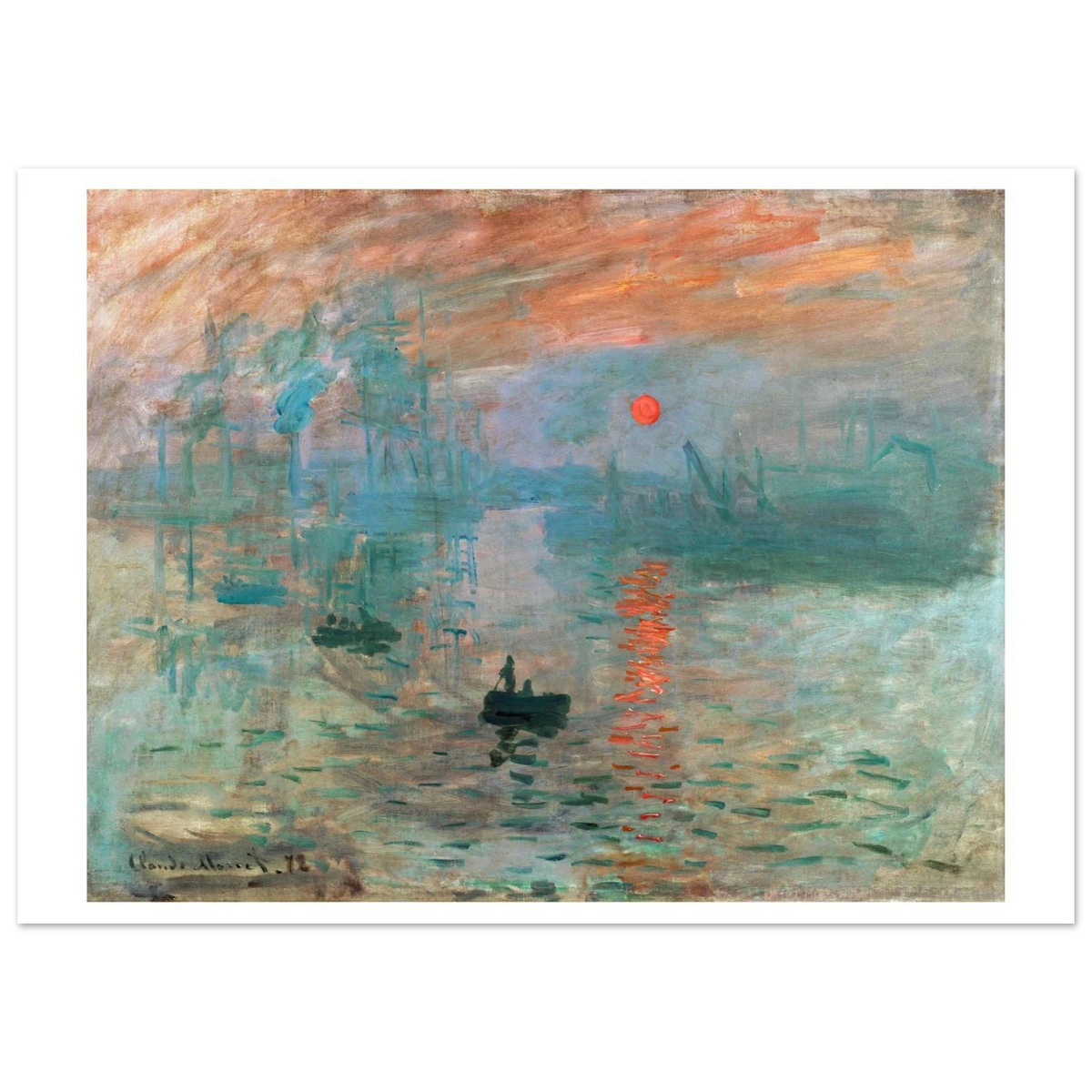 Tableau Impression, soleil levant — Claude Monet, tirage sans cadre | INKONAL