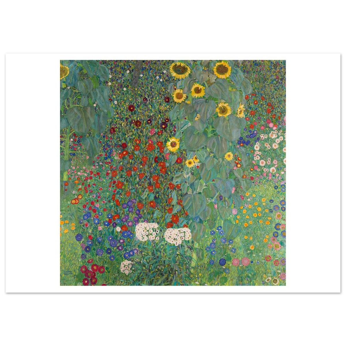 Tableau Jardin de campagne aux tournesols — Gustav Klimt, tirage sans cadre | INKONAL