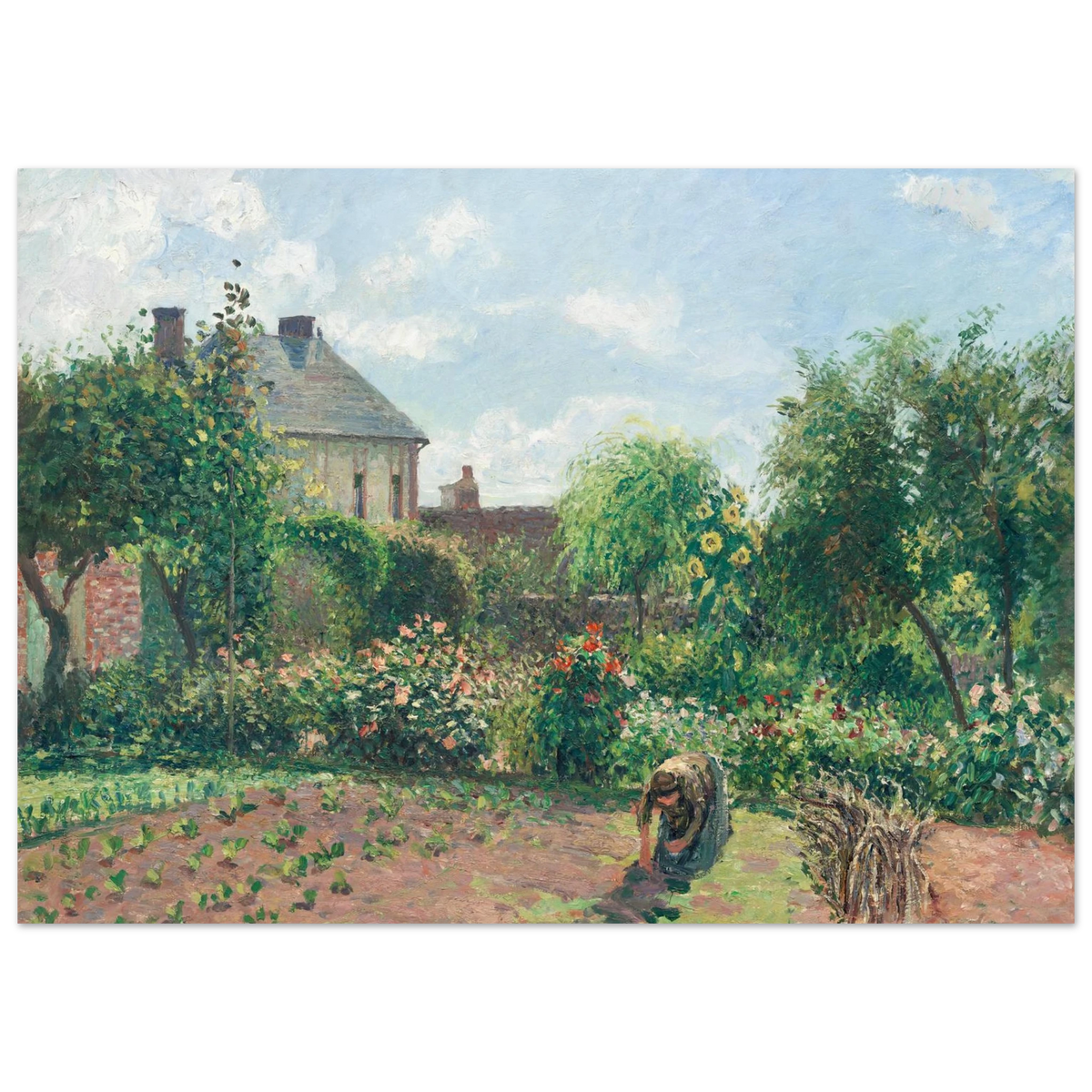 Tableau Jardin de l'artiste à Éragny — Camille Pissarro, tirage sans cadre | INKONAL