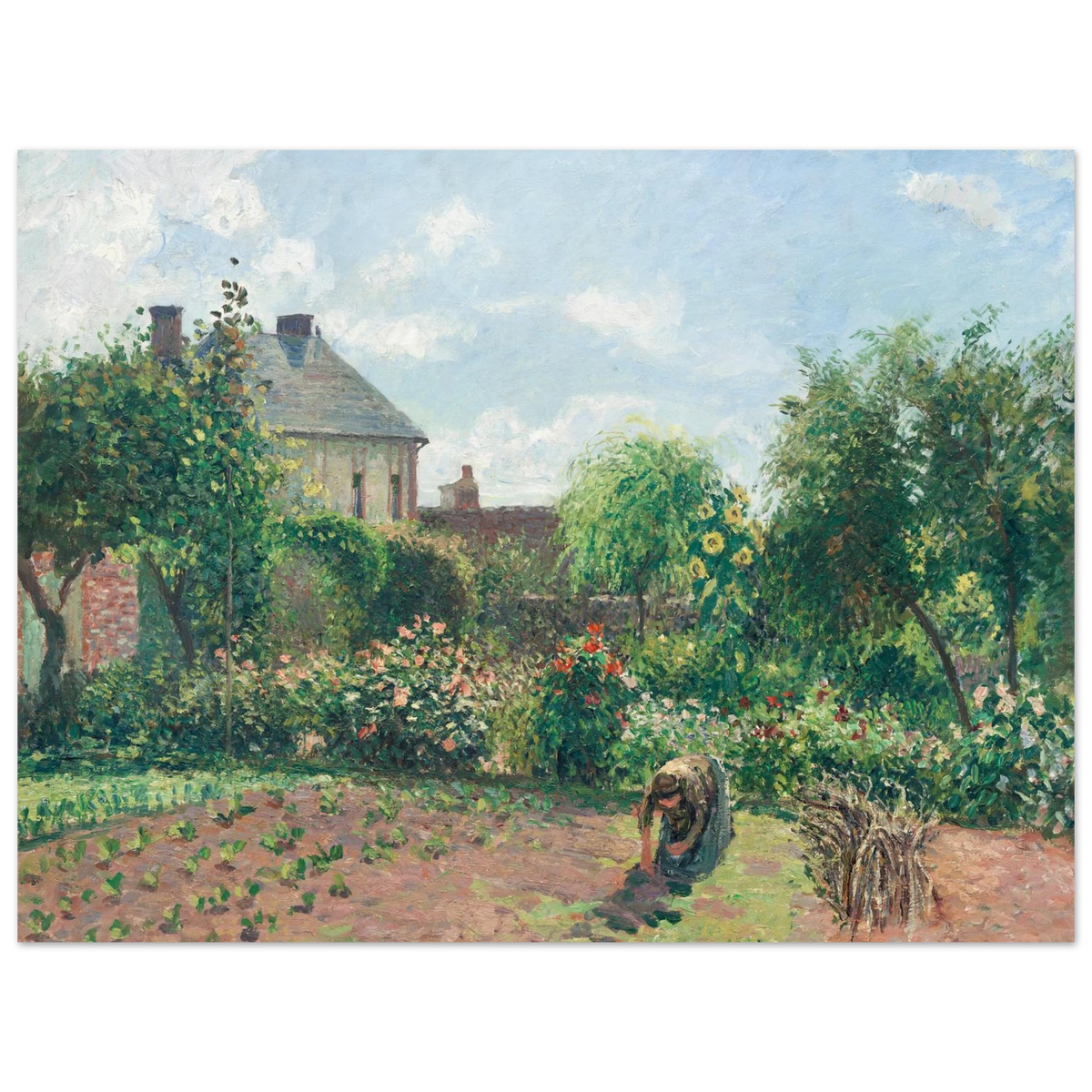 Tableau Jardin de l'artiste à Éragny — Camille Pissarro, tirage sans cadre | INKONAL