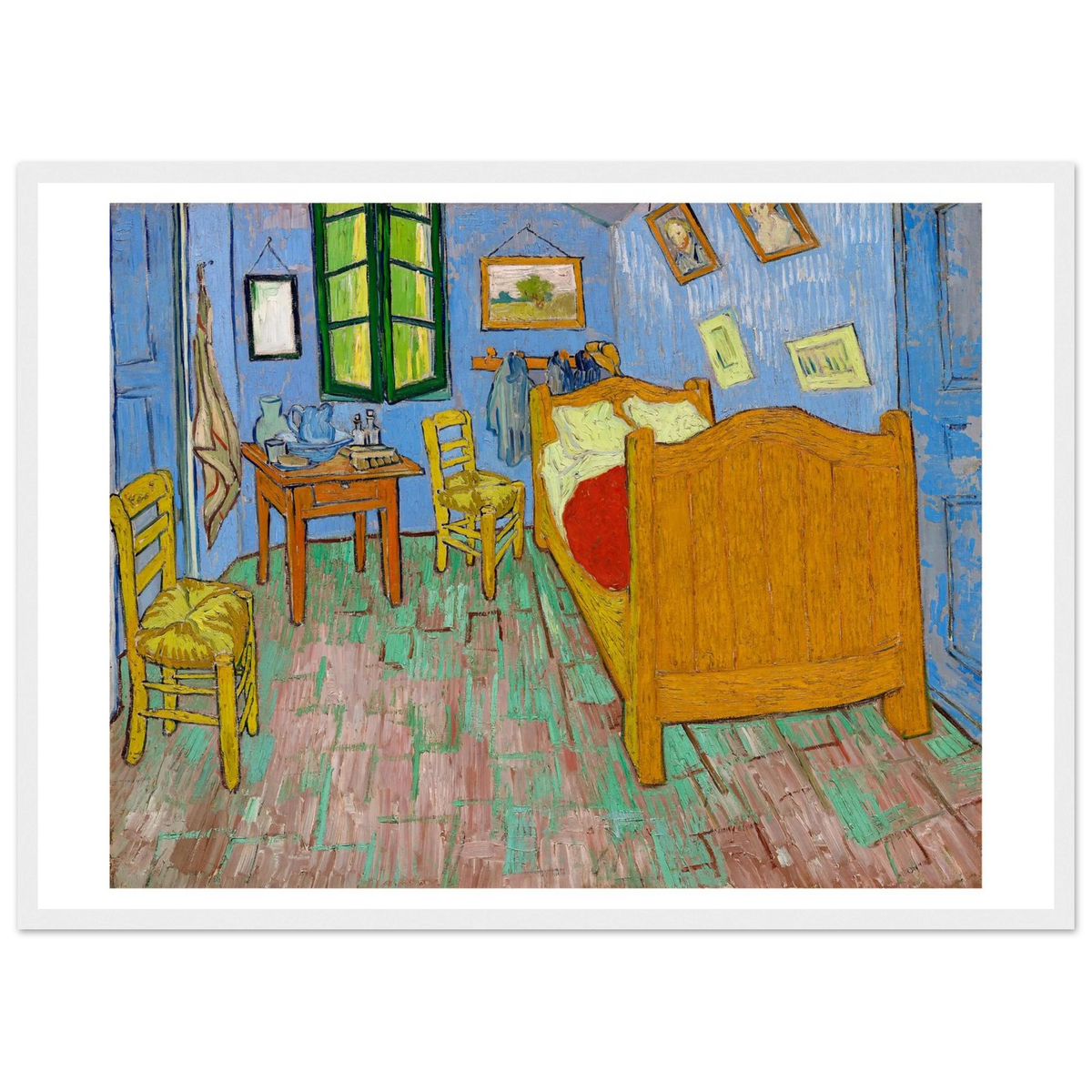 Tableau La Chambre à Arles — Vincent van Gogh, tirage cadre blanc | INKONAL