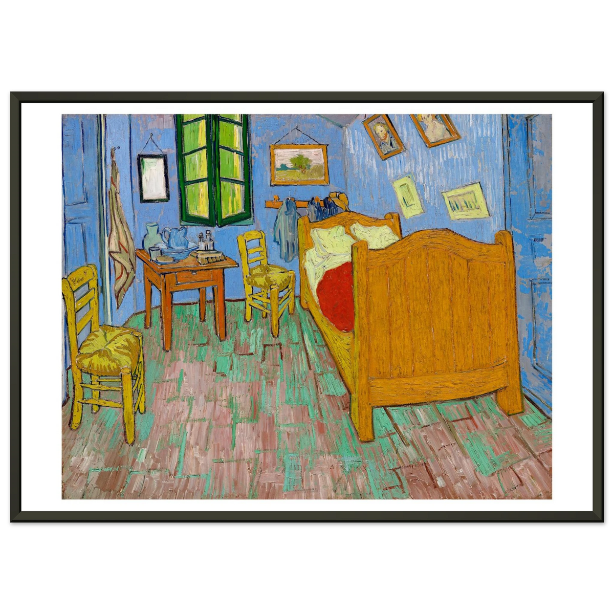 Tableau La Chambre à Arles — Vincent van Gogh, tirage cadre noir | INKONAL