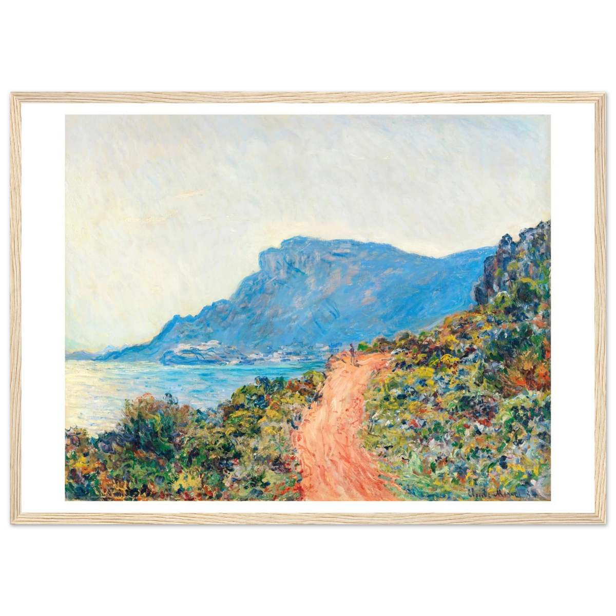 Tableau La Corniche près de Monaco — Claude Monet, tirage cadre bois | INKONAL