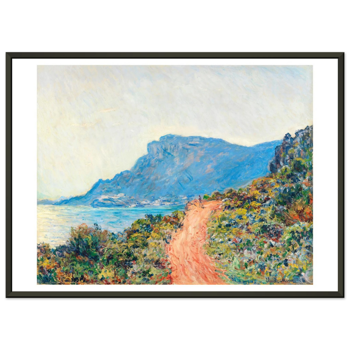 Tableau La Corniche près de Monaco — Claude Monet, tirage cadre noir | INKONAL
