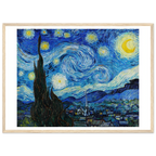 Tableau La Nuit étoilée — Vincent van Gogh, tirage cadre bois | INKONAL