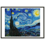 Tableau La Nuit étoilée — Vincent van Gogh, tirage cadre noir | INKONAL