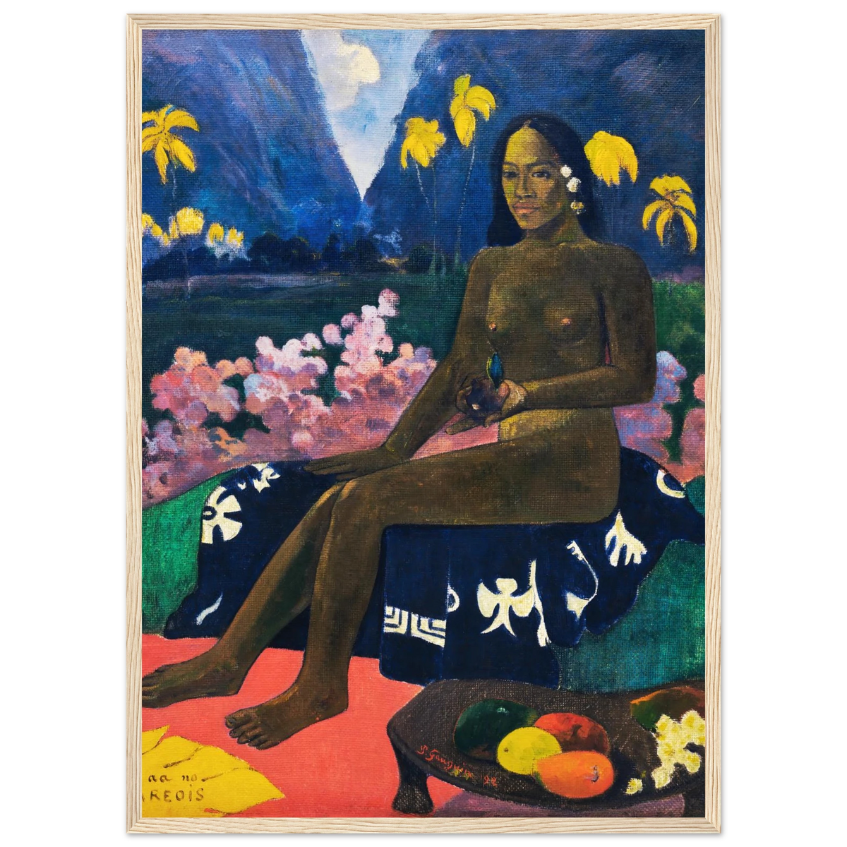 Tableau La Semence des Aréoïs — Paul Gauguin, tirage cadre bois | INKONAL
