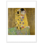Tableau Le Baiser — Gustav Klimt, tirage cadre blanc | INKONAL