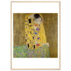 Tableau Le Baiser — Gustav Klimt, tirage cadre bois | INKONAL