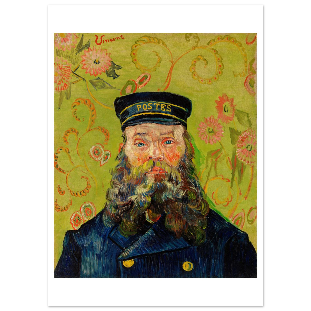 Tableau Le Facteur Joseph Roulin — Vincent van Gogh, tirage sans cadre | INKONAL