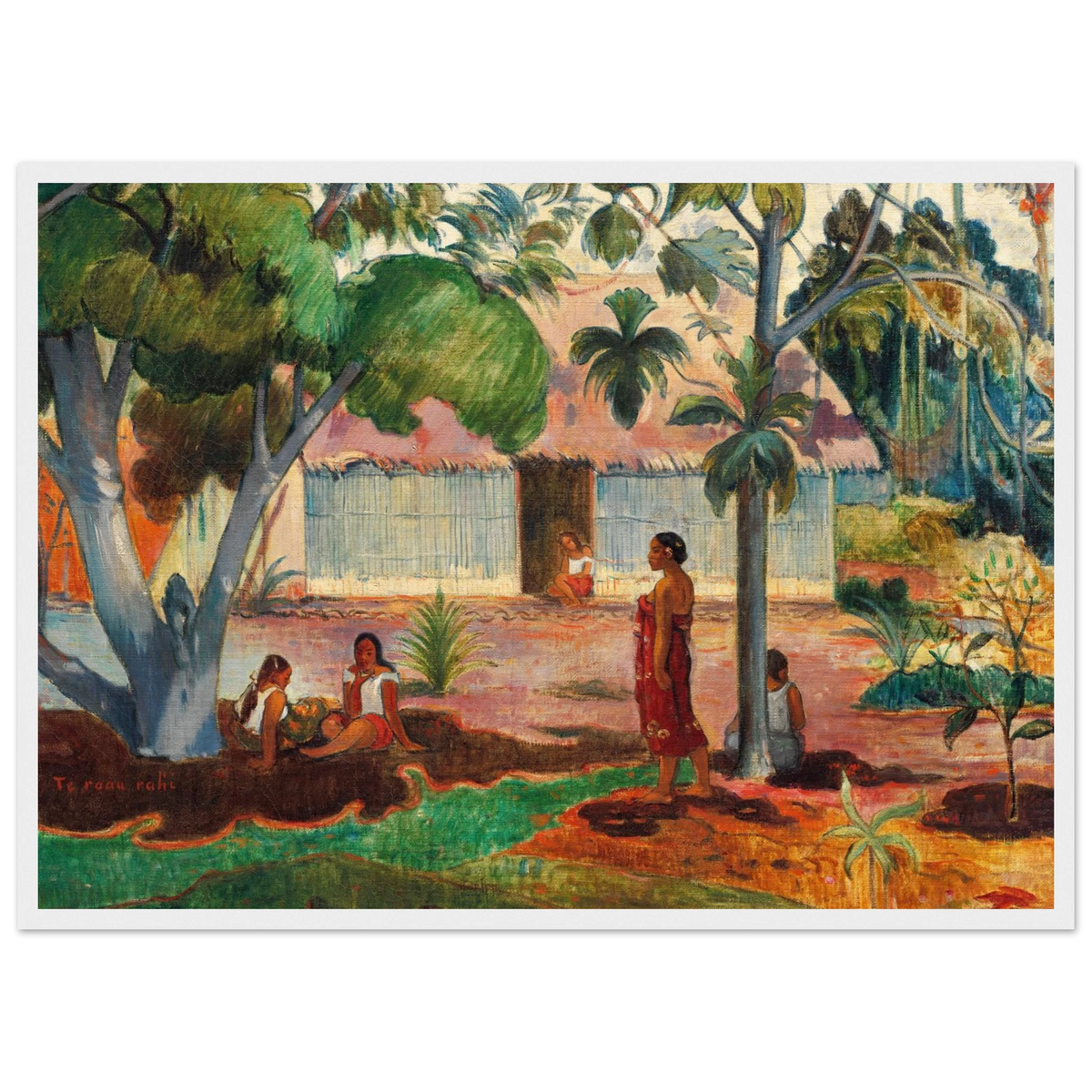 Tableau Le Grand Arbre — Paul Gauguin, tirage cadre blanc | INKONAL
