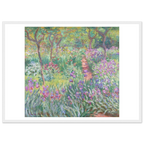 Tableau Le Jardin de l'artiste à Giverny — Claude Monet, tirage cadre blanc | INKONAL