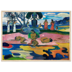 Tableau Le Jour du dieu — Paul Gauguin, tirage cadre bois | INKONAL